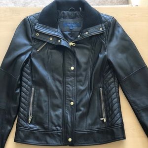 Black Cole Haan Leather Jacket
